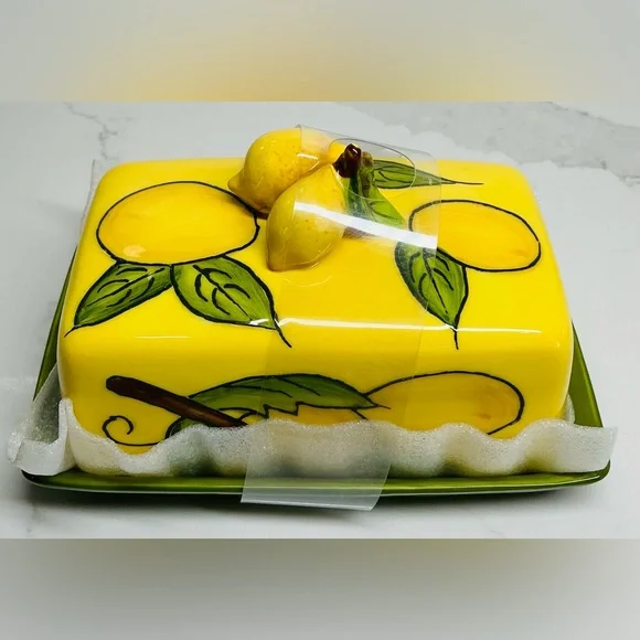 Lemon Butter Dish, Multicolor New